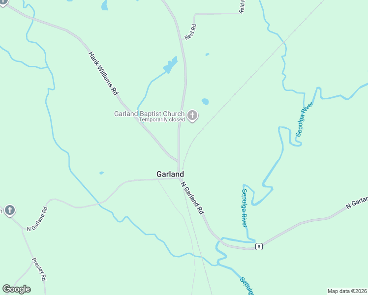 map of restaurants, bars, coffee shops, grocery stores, and more near 8561 Shows Road in McKenzie