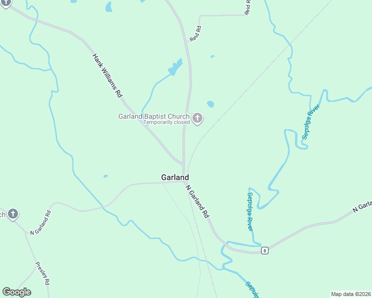 map of restaurants, bars, coffee shops, grocery stores, and more near 8561 Shows Road in McKenzie