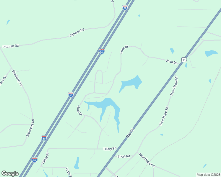 map of restaurants, bars, coffee shops, grocery stores, and more near Joan Drive in Ellisville