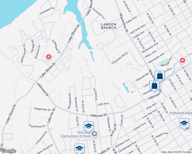 map of restaurants, bars, coffee shops, grocery stores, and more near 4126 Evergreen Drive in Waco