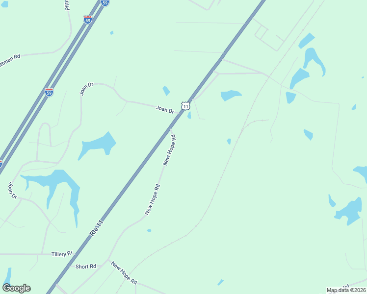 map of restaurants, bars, coffee shops, grocery stores, and more near New Hope Road in Ellisville