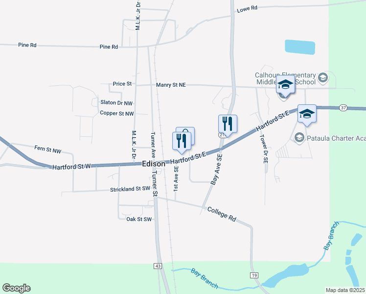 map of restaurants, bars, coffee shops, grocery stores, and more near 161-229 Edison Lane in Edison