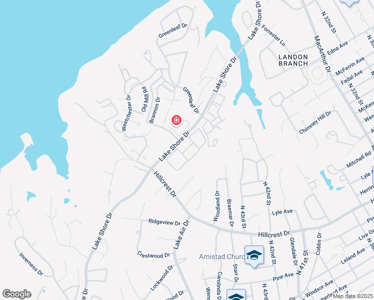 map of restaurants, bars, coffee shops, grocery stores, and more near 4540 Lake Shore Drive in Waco