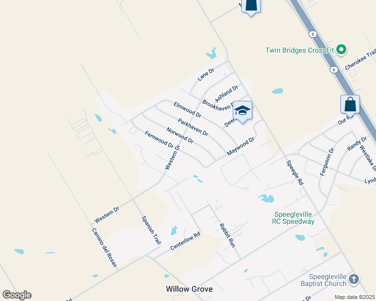 map of restaurants, bars, coffee shops, grocery stores, and more near 218 Fernwood Drive in Waco