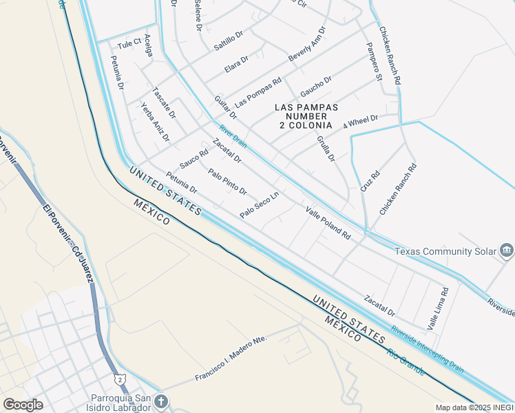map of restaurants, bars, coffee shops, grocery stores, and more near 1430 Palo Seco Lane in San Elizario