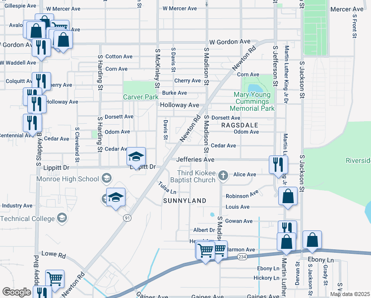 map of restaurants, bars, coffee shops, grocery stores, and more near 624 Cedar Avenue in Albany