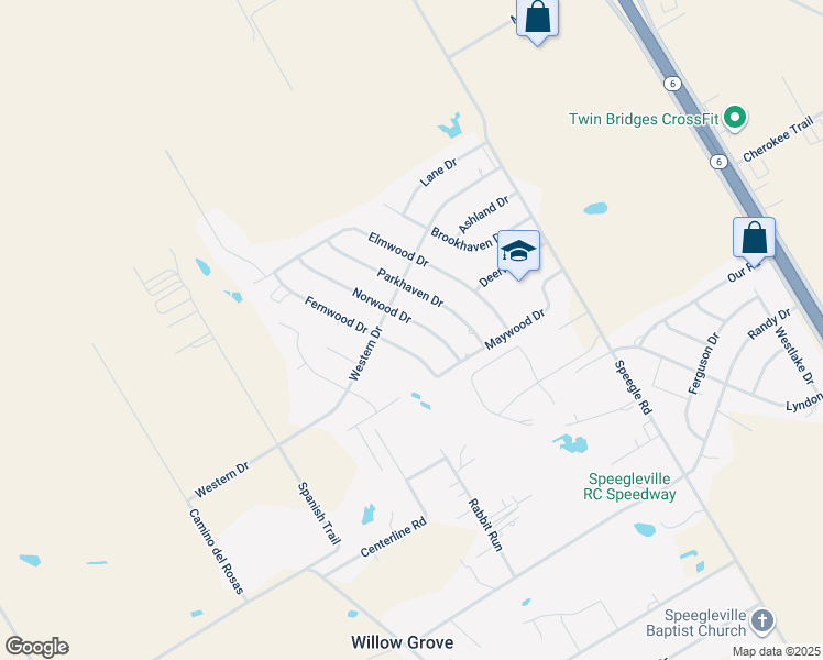 map of restaurants, bars, coffee shops, grocery stores, and more near 218 Fernwood Drive in Waco