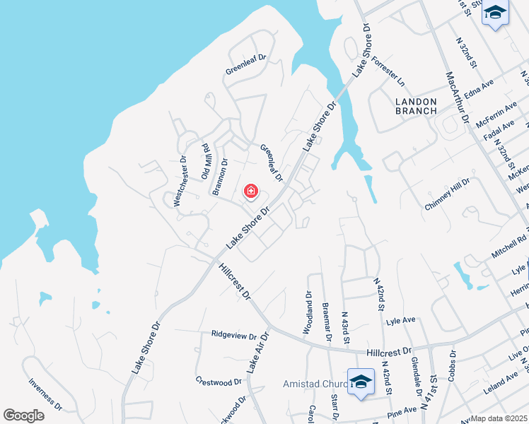 map of restaurants, bars, coffee shops, grocery stores, and more near 4560 Lake Shore Drive in Waco