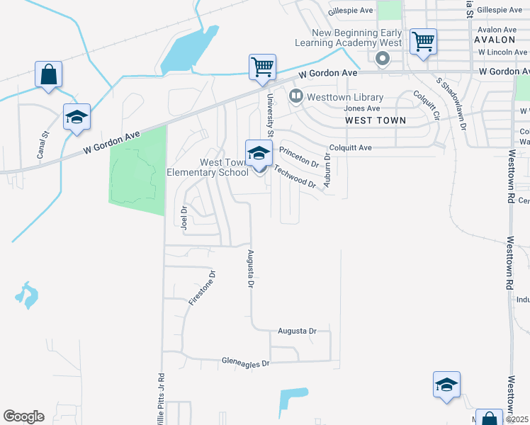 map of restaurants, bars, coffee shops, grocery stores, and more near 1127 University Street in Albany