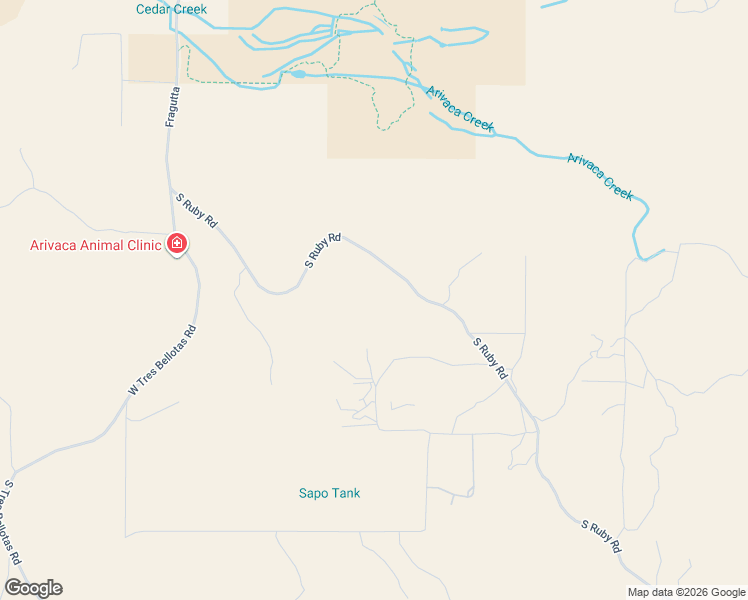 map of restaurants, bars, coffee shops, grocery stores, and more near 37750 South Ruby Road in Arivaca