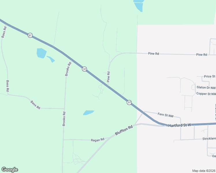 map of restaurants, bars, coffee shops, grocery stores, and more near 20568 Georgia 37 in Edison