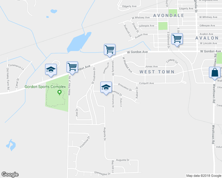 map of restaurants, bars, coffee shops, grocery stores, and more near 1107 University Street in Albany