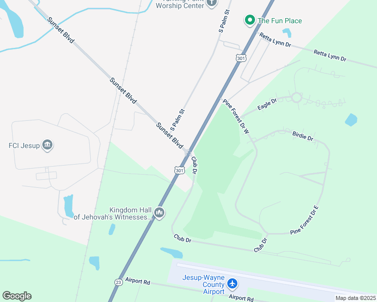 map of restaurants, bars, coffee shops, grocery stores, and more near in Jesup