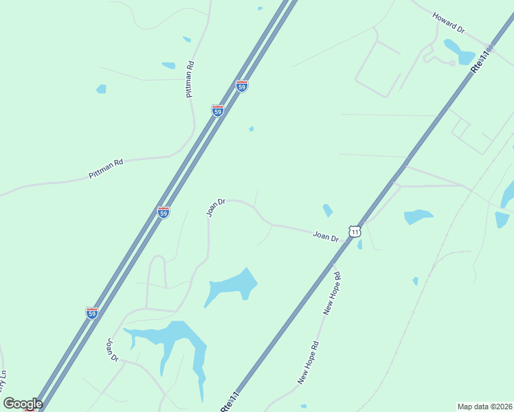 map of restaurants, bars, coffee shops, grocery stores, and more near Joan Drive in Ellisville