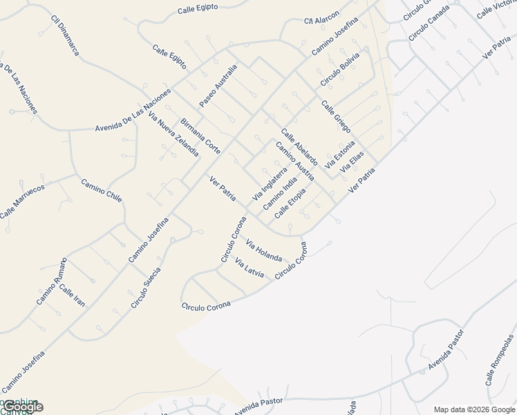 map of restaurants, bars, coffee shops, grocery stores, and more near 22 Camino India in Rio Rico
