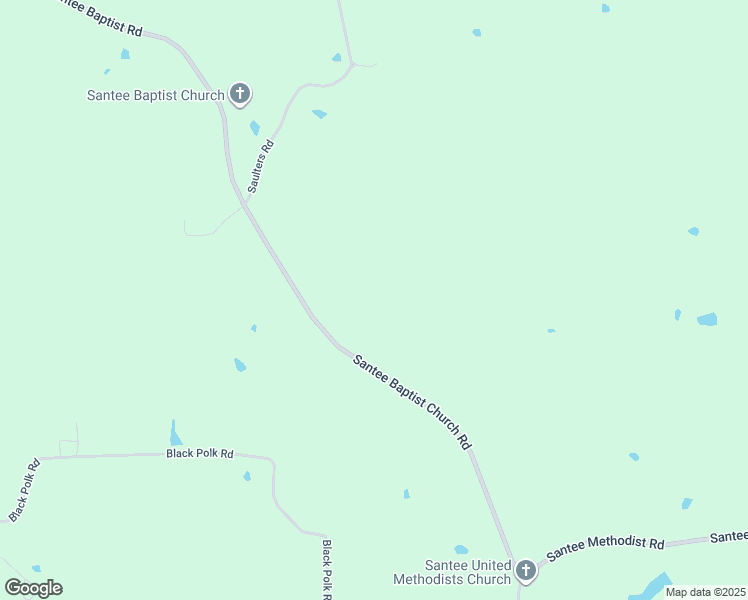 map of restaurants, bars, coffee shops, grocery stores, and more near 184 Santee Baptist Church Road in Prentiss