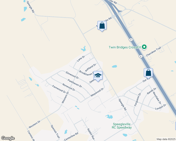 map of restaurants, bars, coffee shops, grocery stores, and more near 184 Ashland Drive in Woodway