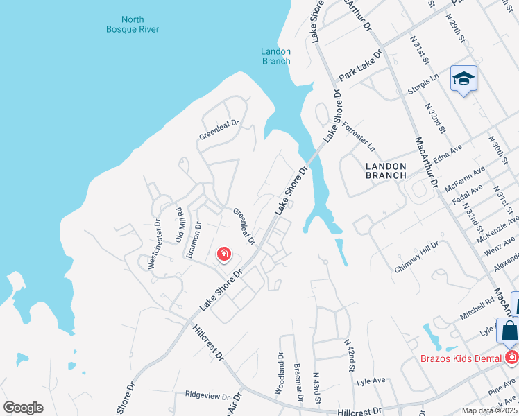 map of restaurants, bars, coffee shops, grocery stores, and more near in Waco