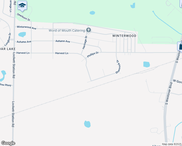 map of restaurants, bars, coffee shops, grocery stores, and more near 2907 Harvest Lane in Albany