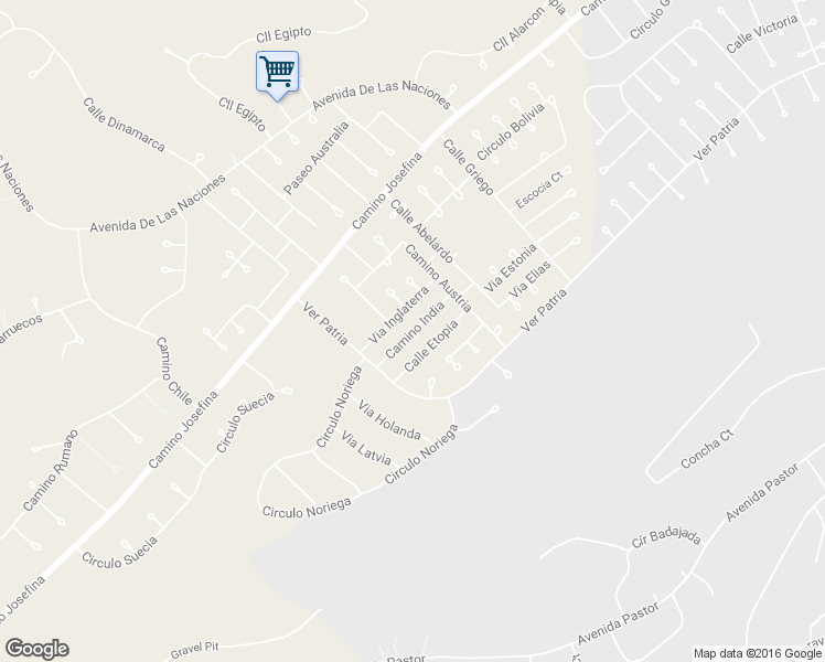 map of restaurants, bars, coffee shops, grocery stores, and more near Camino India in Rio Rico