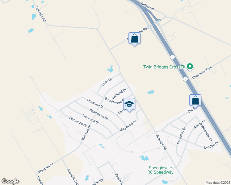 map of restaurants, bars, coffee shops, grocery stores, and more near 184 Ashland Drive in Woodway