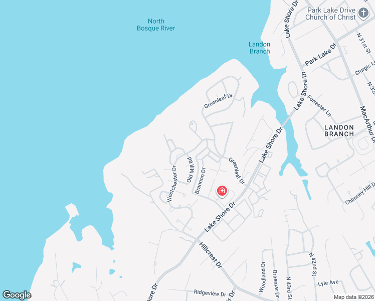 map of restaurants, bars, coffee shops, grocery stores, and more near 3601 Windmill Hill Street in Waco