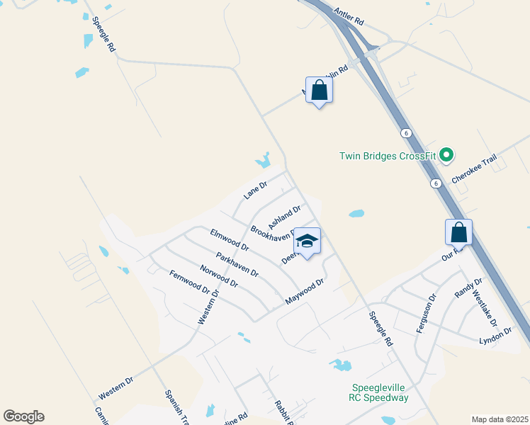map of restaurants, bars, coffee shops, grocery stores, and more near 245 Western Drive in Waco