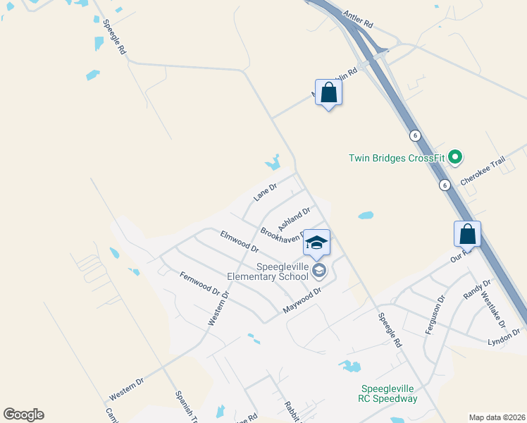 map of restaurants, bars, coffee shops, grocery stores, and more near 262 Western Drive in Waco