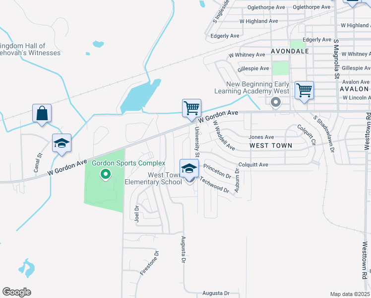 map of restaurants, bars, coffee shops, grocery stores, and more near 1012 Davidson Drive in Albany