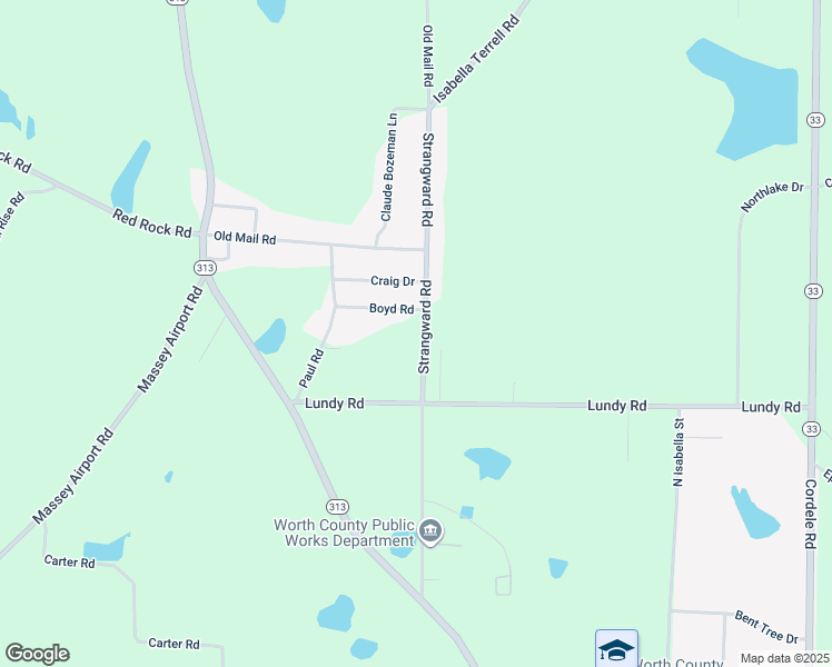 map of restaurants, bars, coffee shops, grocery stores, and more near 107 Boyd Road in Sylvester