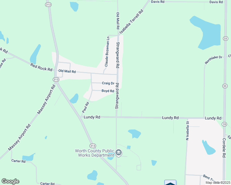 map of restaurants, bars, coffee shops, grocery stores, and more near 107 Boyd Road in Sylvester