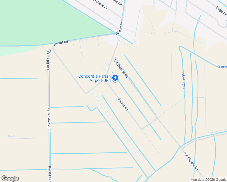 map of restaurants, bars, coffee shops, grocery stores, and more near Forest Road in Vidalia