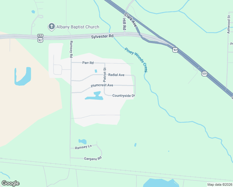 map of restaurants, bars, coffee shops, grocery stores, and more near 3707 Countryside Drive in Albany