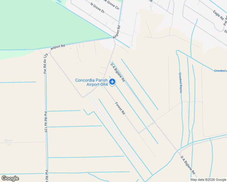 map of restaurants, bars, coffee shops, grocery stores, and more near Forest Road in Vidalia