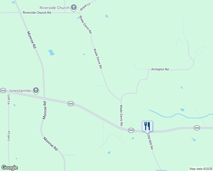 map of restaurants, bars, coffee shops, grocery stores, and more near 18 Cecil Davis Road in Ellisville