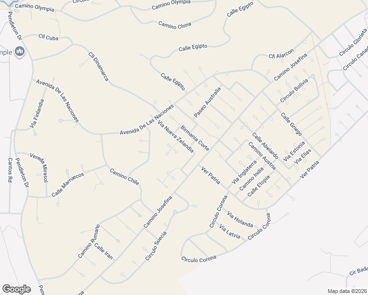 map of restaurants, bars, coffee shops, grocery stores, and more near 1819 Via Nueva Zelandia in Rio Rico