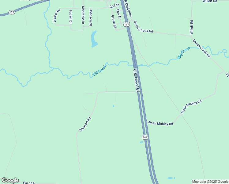 map of restaurants, bars, coffee shops, grocery stores, and more near Brunson Road in Dry Prong