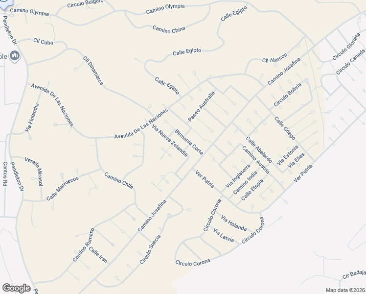 map of restaurants, bars, coffee shops, grocery stores, and more near 1819 Via Nueva Zelandia in Rio Rico