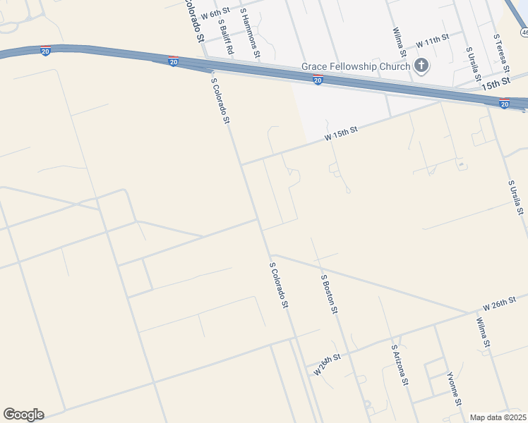 map of restaurants, bars, coffee shops, grocery stores, and more near 1508 South Colorado Street in Monahans