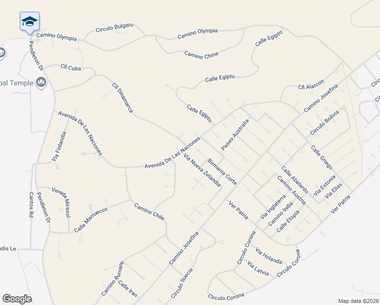 map of restaurants, bars, coffee shops, grocery stores, and more near 1803 Via Nueva Zelandia in Rio Rico