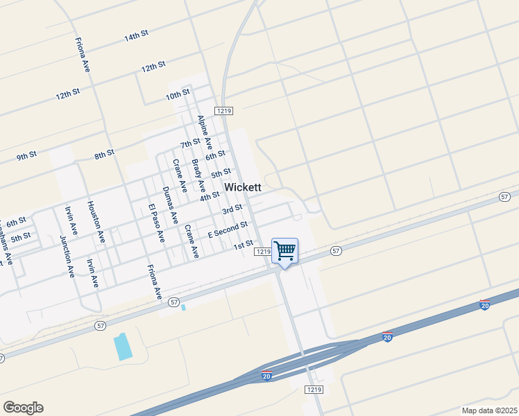 map of restaurants, bars, coffee shops, grocery stores, and more near 104 East Second Street in Wickett