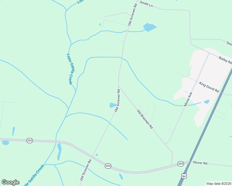 map of restaurants, bars, coffee shops, grocery stores, and more near 2286 Old Screven Road in Jesup