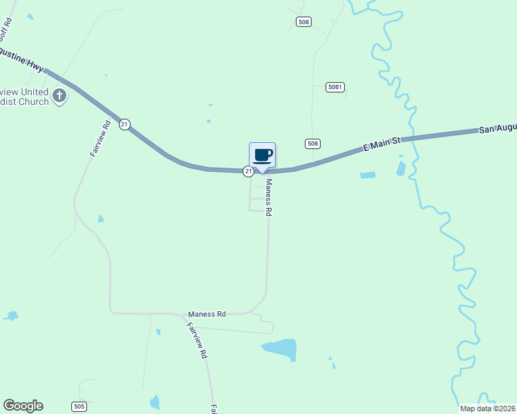 map of restaurants, bars, coffee shops, grocery stores, and more near 270-272 Maness Rd in Nacogdoches