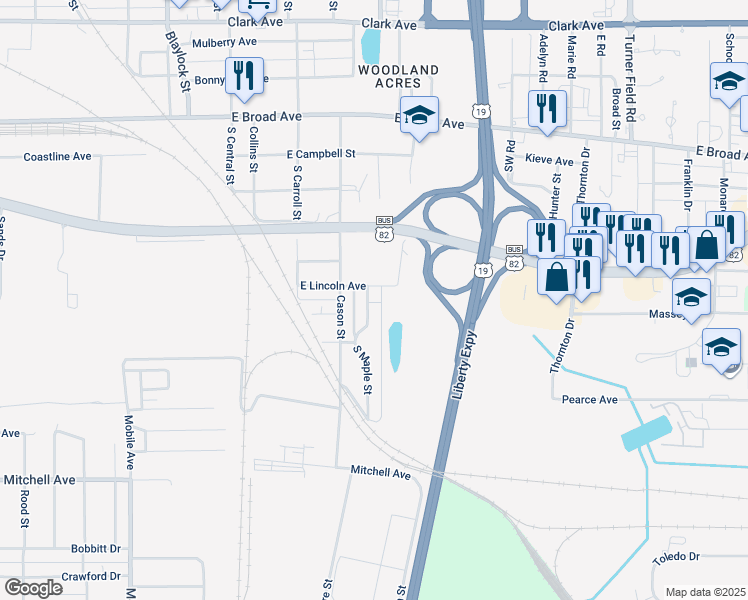 map of restaurants, bars, coffee shops, grocery stores, and more near 413 Nona Drive in Albany
