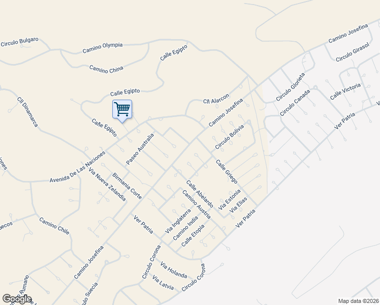 map of restaurants, bars, coffee shops, grocery stores, and more near 1805 Japon Court in Rio Rico