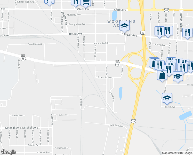 map of restaurants, bars, coffee shops, grocery stores, and more near 1002 East Lincoln Avenue in Albany