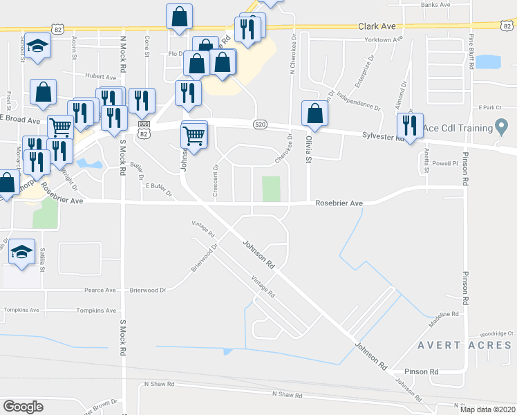 map of restaurants, bars, coffee shops, grocery stores, and more near 300 Webster Avenue in Albany