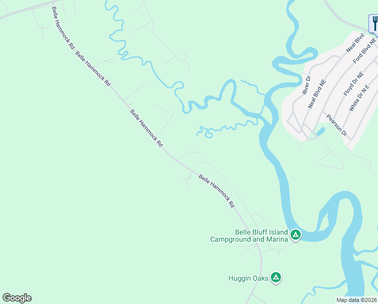 map of restaurants, bars, coffee shops, grocery stores, and more near 1198 Wallace Drive North East in Townsend