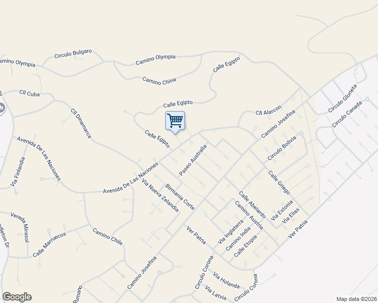map of restaurants, bars, coffee shops, grocery stores, and more near 1784 Correo Court in Rio Rico