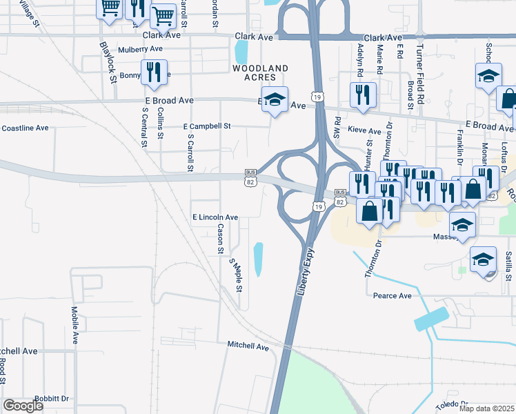 map of restaurants, bars, coffee shops, grocery stores, and more near 413 Nona Drive in Albany